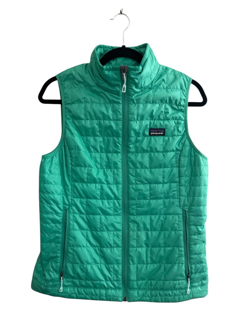 Patagonia nano puff vest green Womens Medium zip quilted #NE